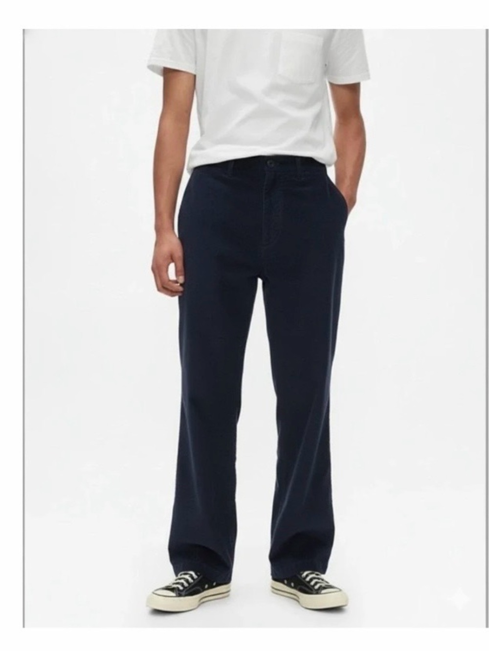 gap 90s loose corduroy pants navy